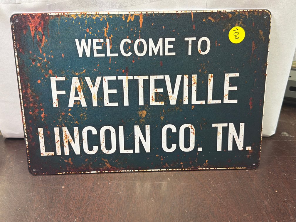 FAYETTEVILLE TN SIGN