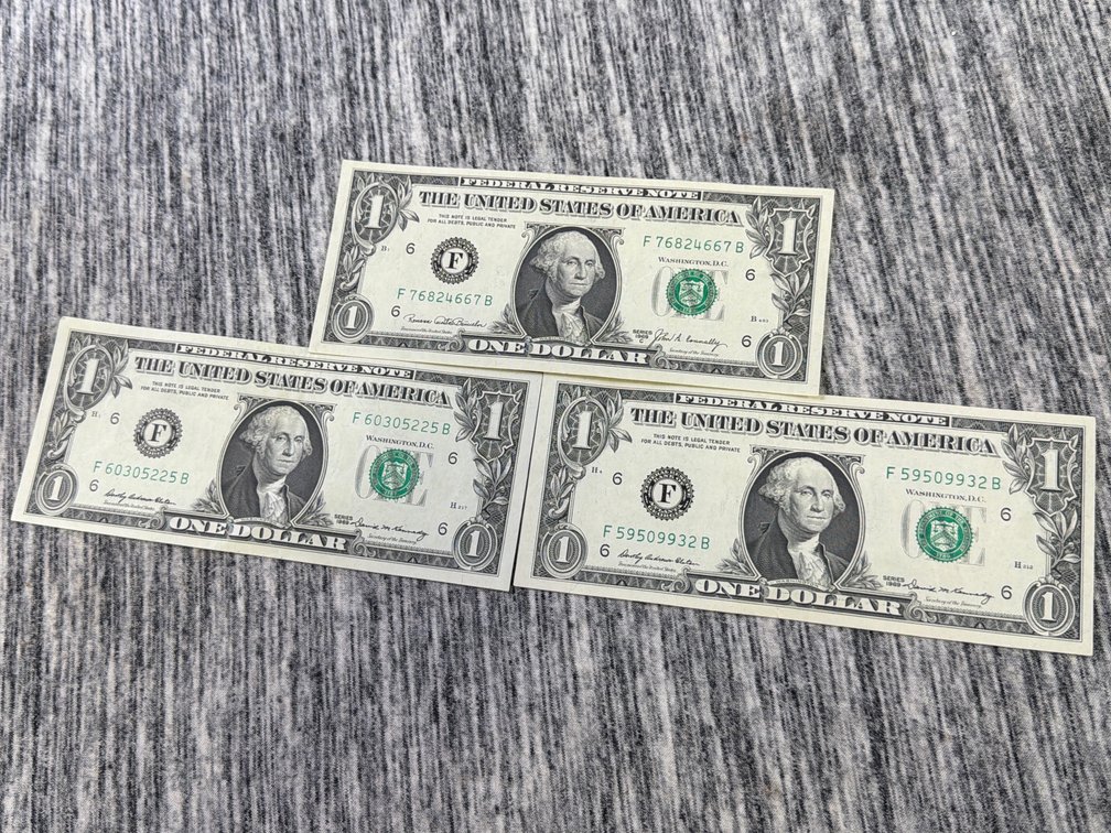 (3) $1 GREEN SEAL FEDERAL RESERVE NOTES