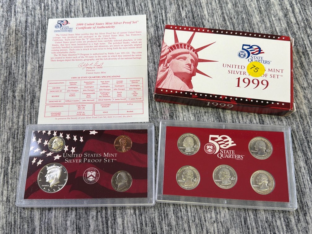 1999 UNITED STATES SILVER MINT PROOF SET