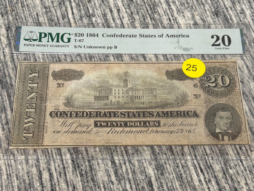 $20 1864 CONFEDERATES STATES OF AMERICA
