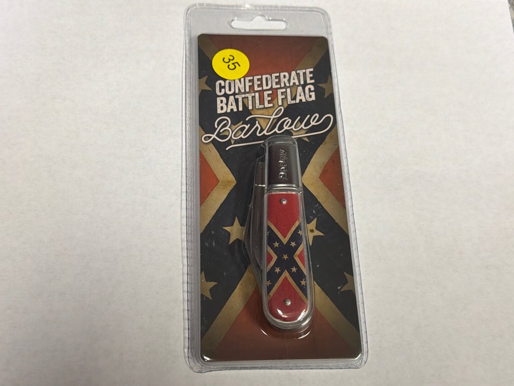 CONFEDERATE BATTLE FLAG BARLOW KNIFE