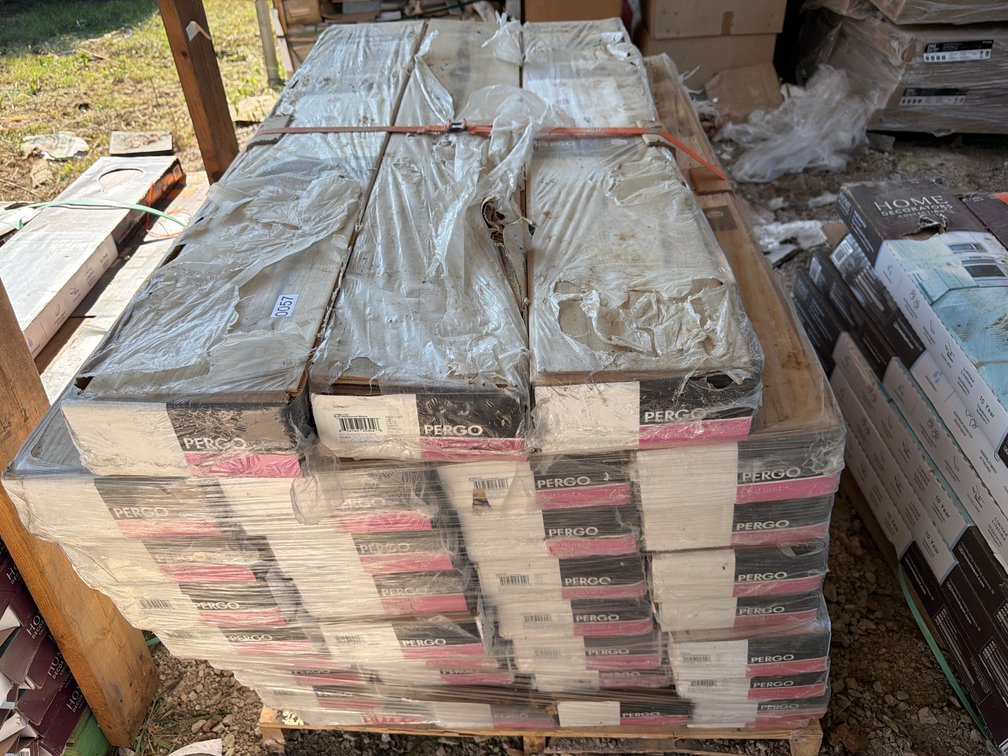 PALLET OF WATERPROOF BUFF WEATHERED FLOORING