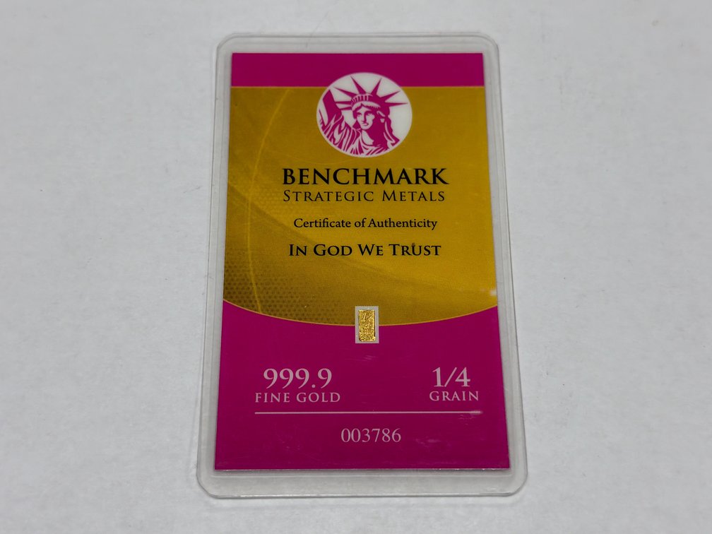 1/4 GRAIN 24K GOLD BAR