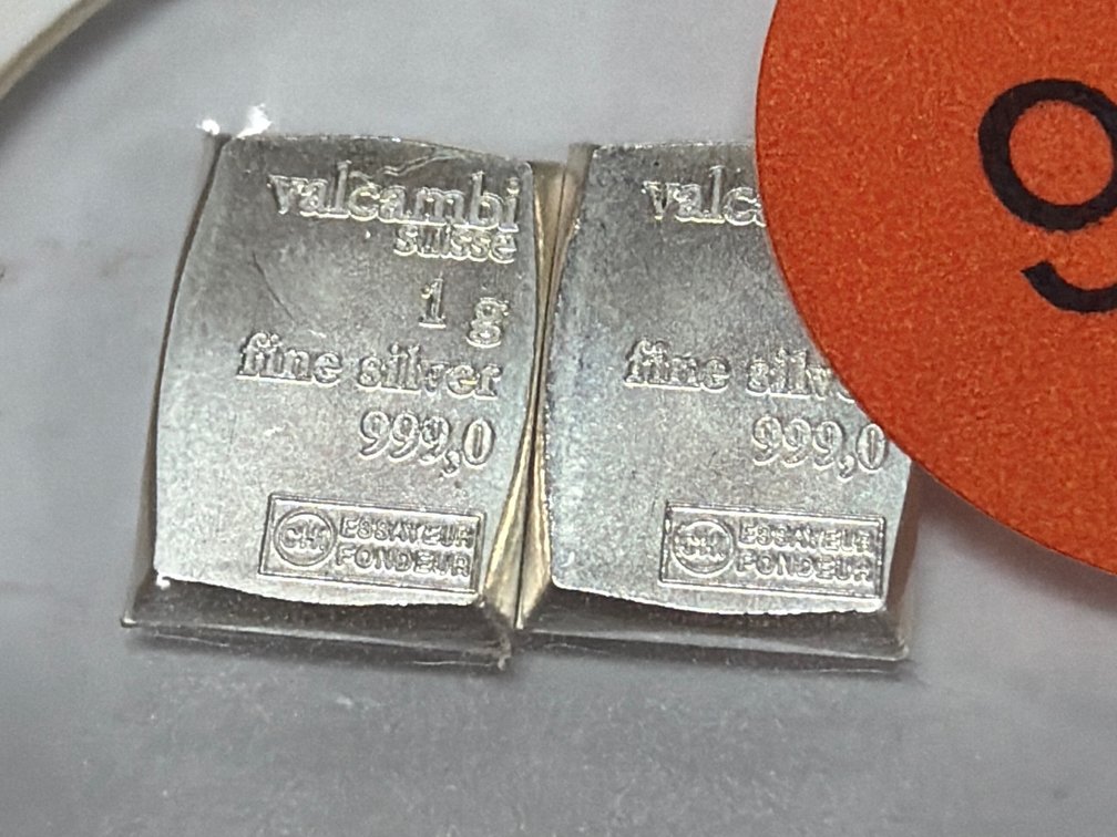 (2) 1 GRAM .999 FINE SILVER BARS