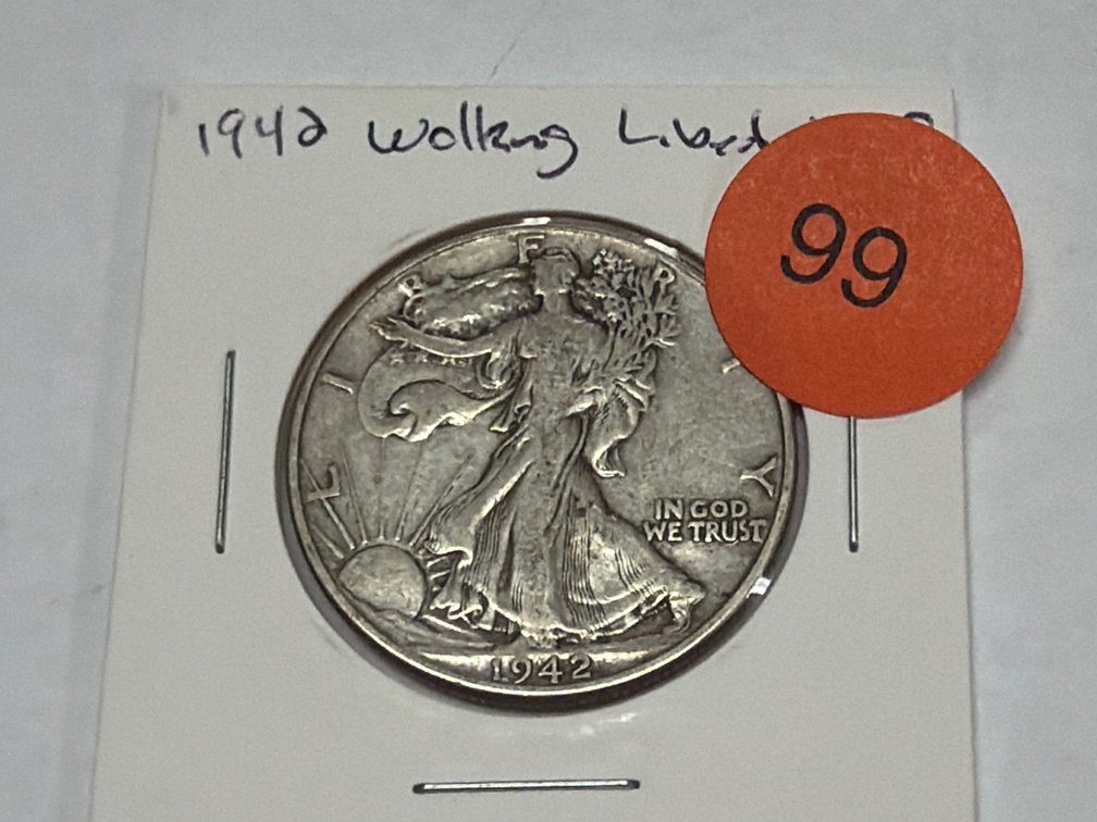 1942 WALKING LIBERTY HALF DOLLAR