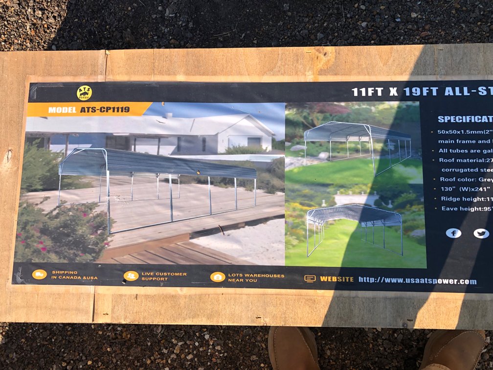 11’ x 19’ METAL CARPORT