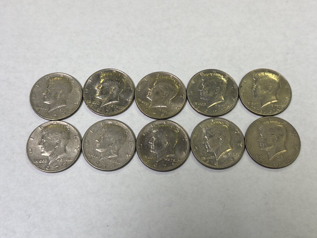 (10) KENNEDY HALF DOLLARS