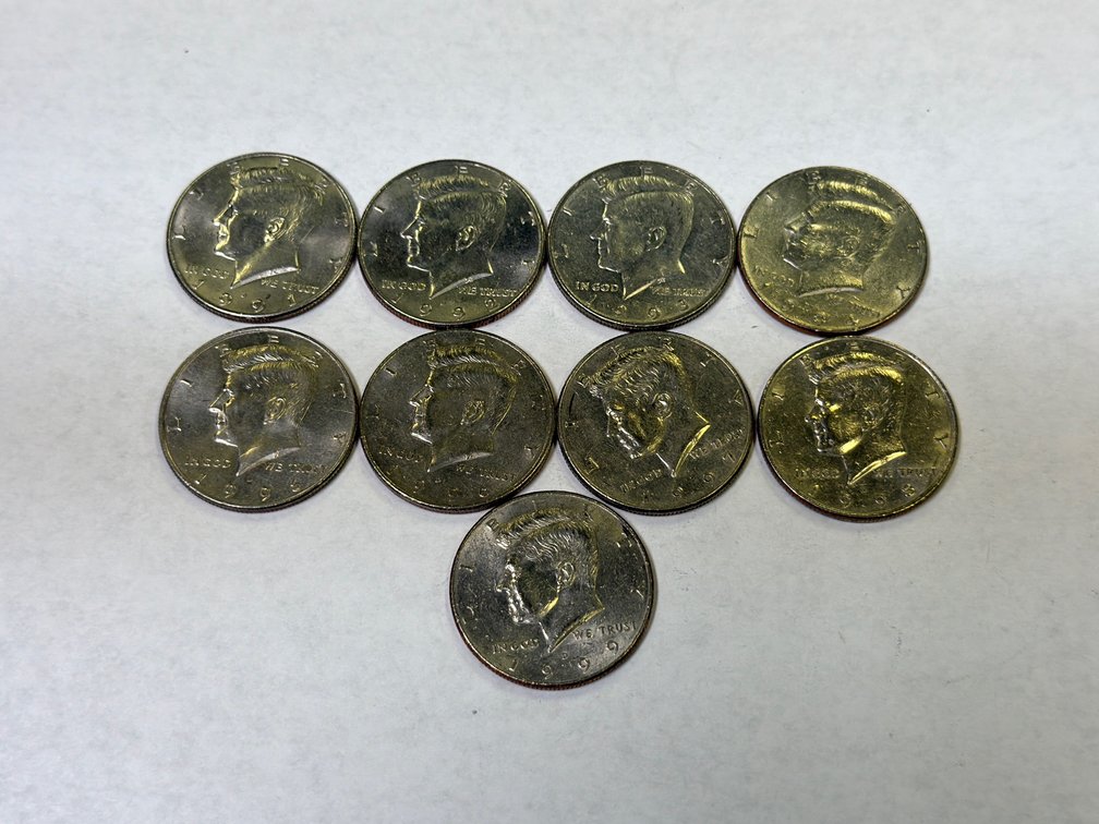 (9) KENNEDY HALF DOLLARS