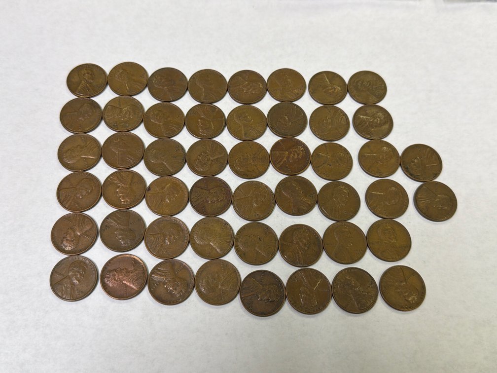 (50) 1944 WHEAT PENNIES
