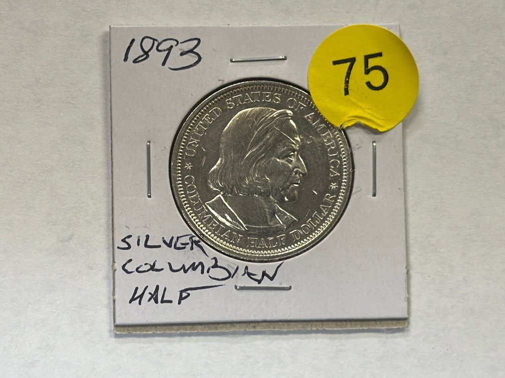 1893  COLUMBIAN SILVER HALF DOLLAR