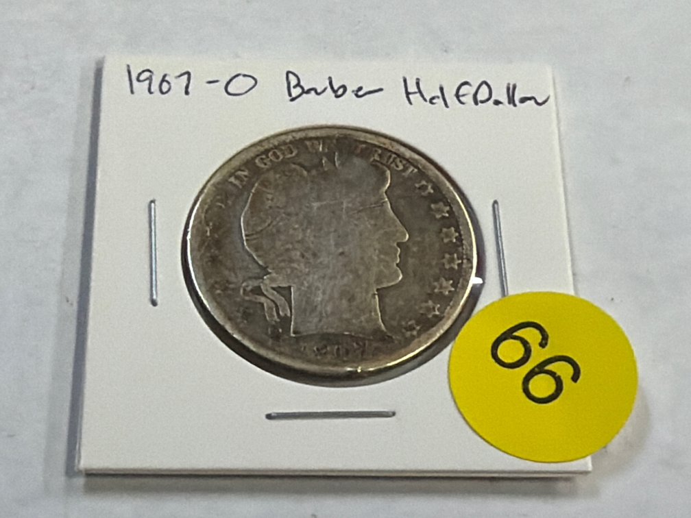 1907 O BARBER HALF DOLLAR