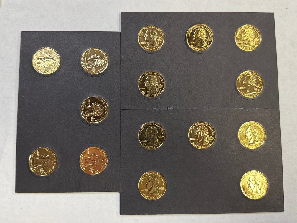 1999-2001 24K GOLD PLATED QUARTERS