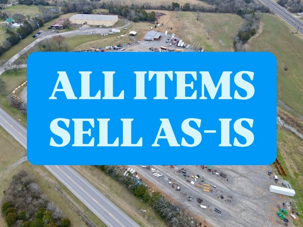 ALL ITEMS SELL AS-IS. PLEASE INSPECT BEFORE BIDDING