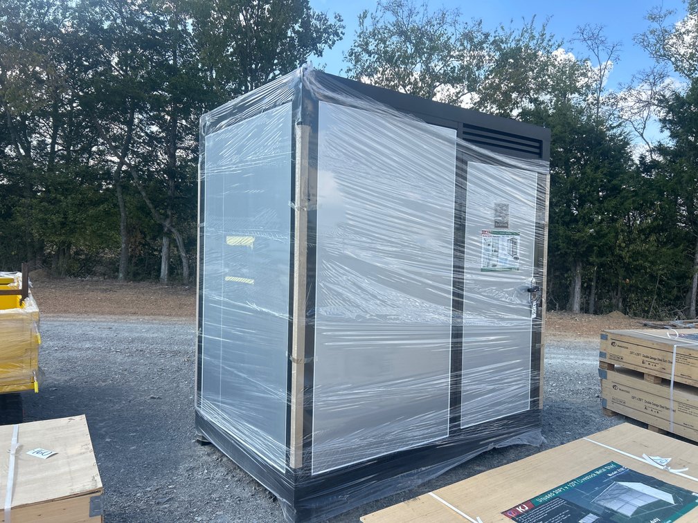 UNUSED PORTABLE RESTROOM WITH SHOWER