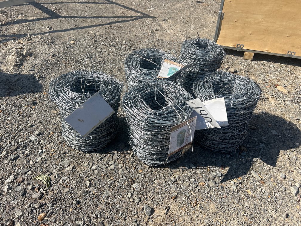 (5) ROLLS OF BARBED WIRE