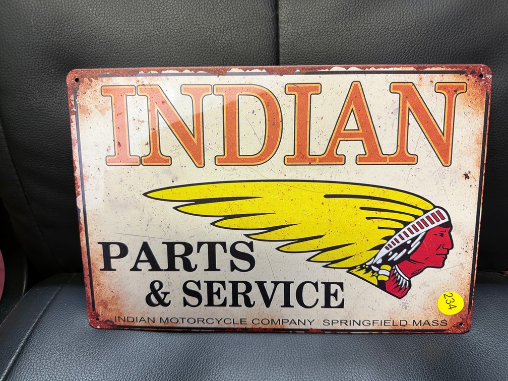 INDIAN PARTS & SERVICE SIGN