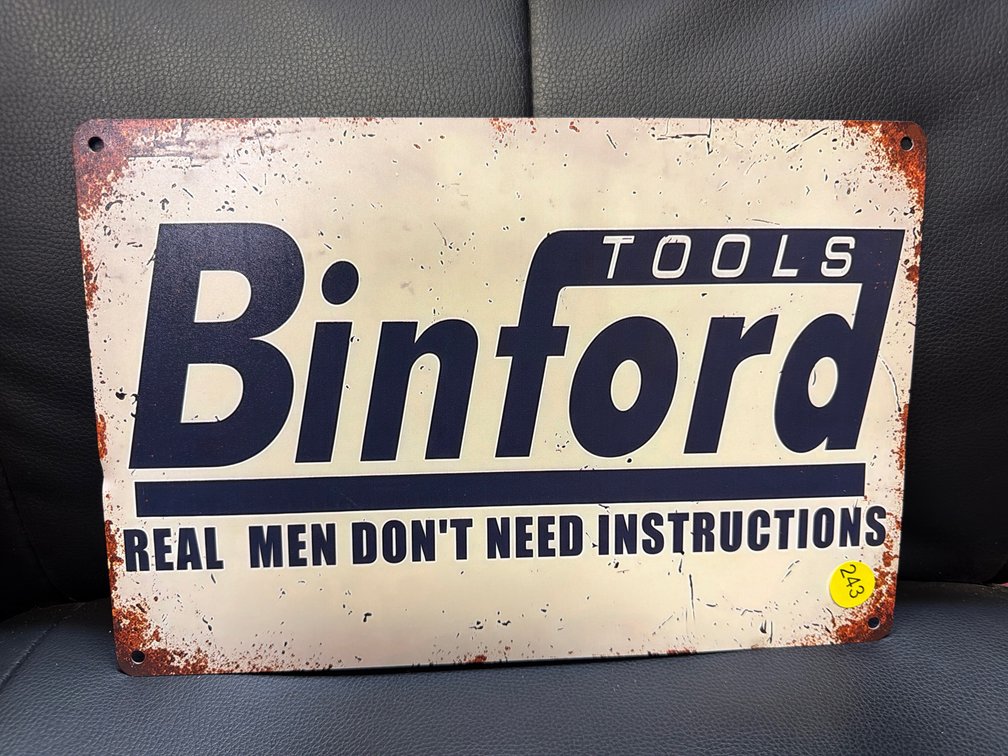 BINFORD TOOLS SIGN