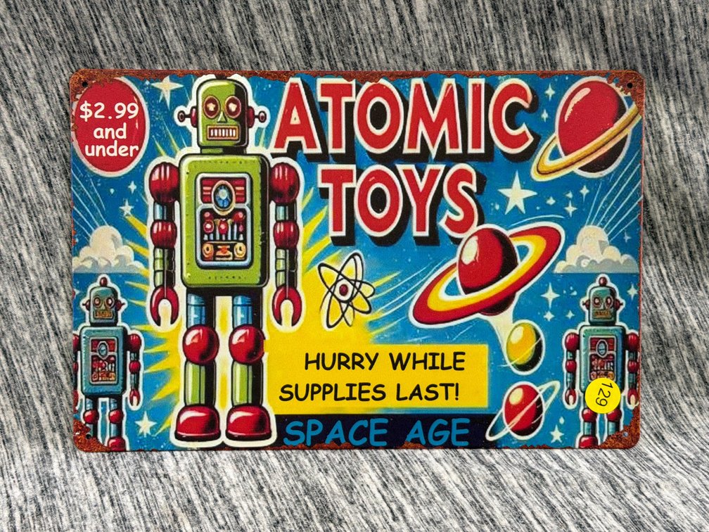 ATOMIC TOYS SIGN