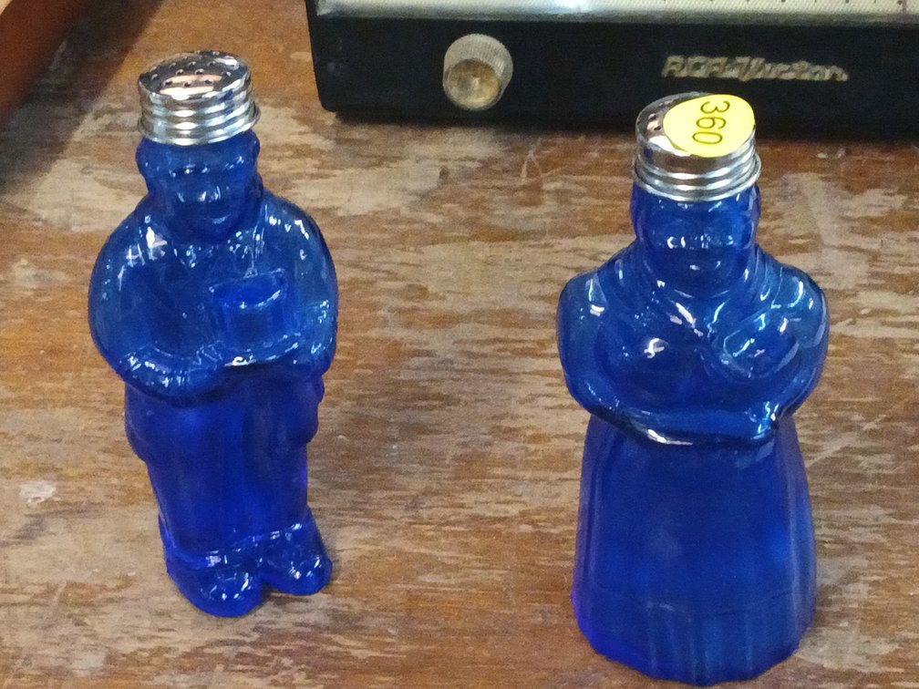 COBALT SALT AND PEPPER SHAKERS