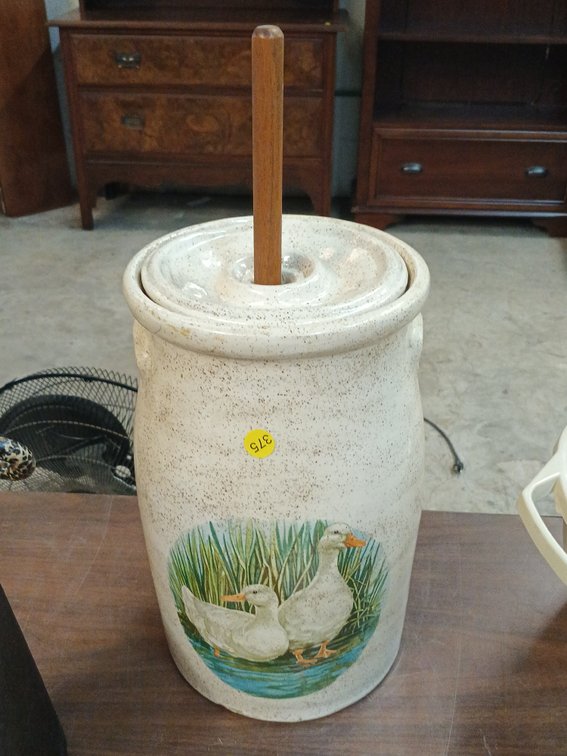 DUCK PRINT BUTTER CHURN