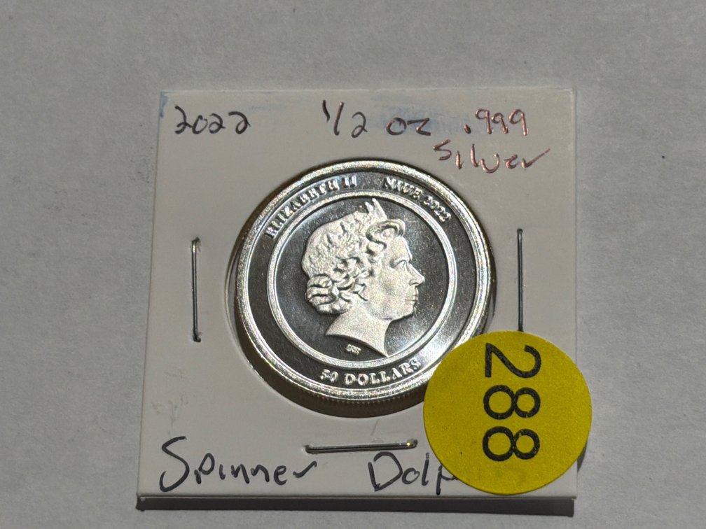 2022 1/2 OZ SILVER SPINNER DOLPHINS