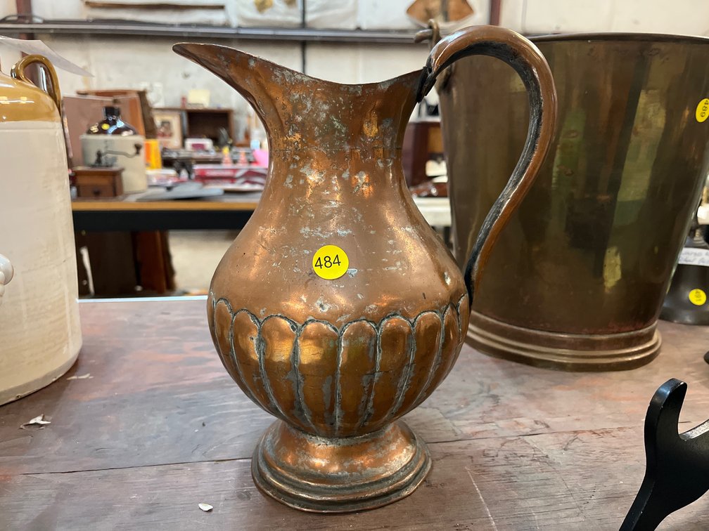 VINTAGE PITCHER WITH COPPER FINISH