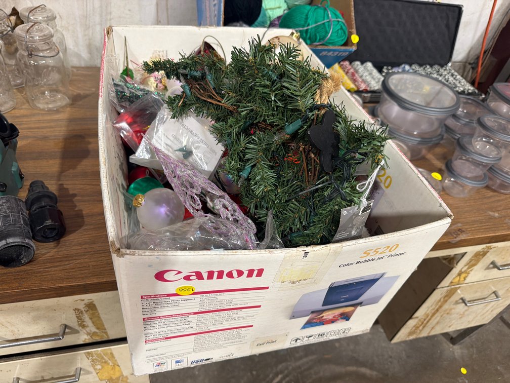BOX OF CHRISTMAS DECOR