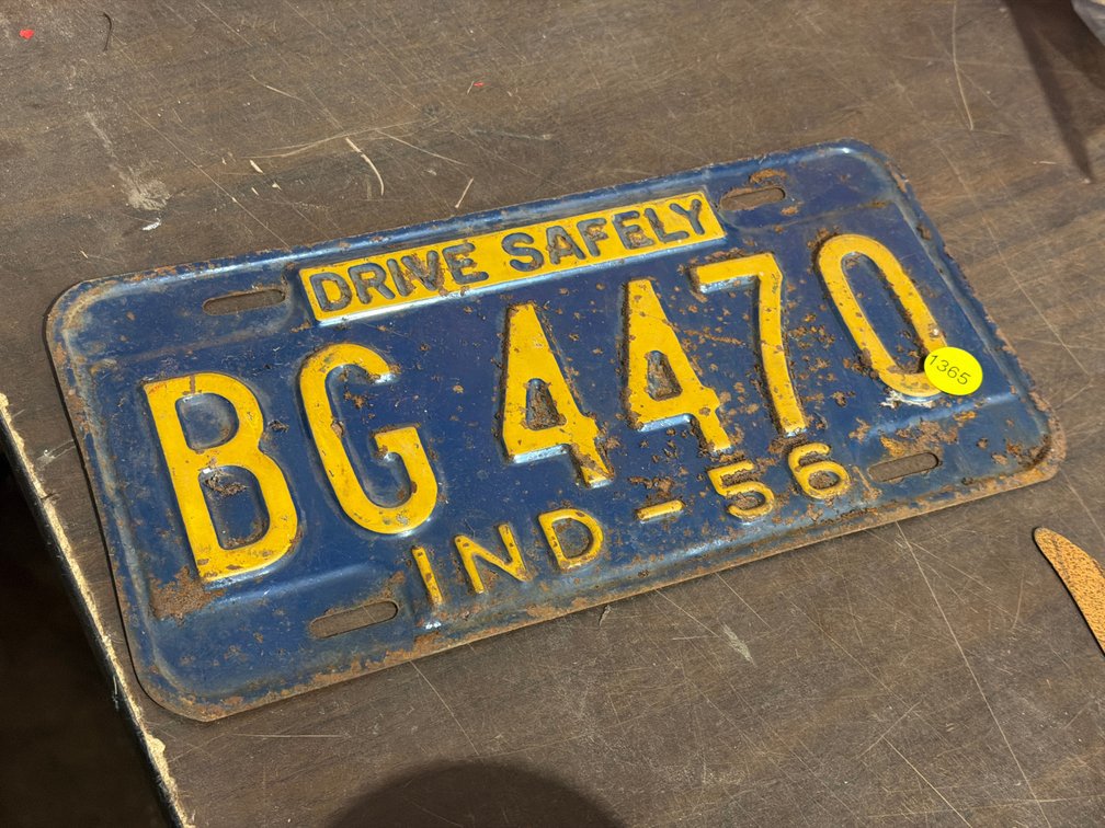 VINTAGE INDIANA LICENSE PLATE