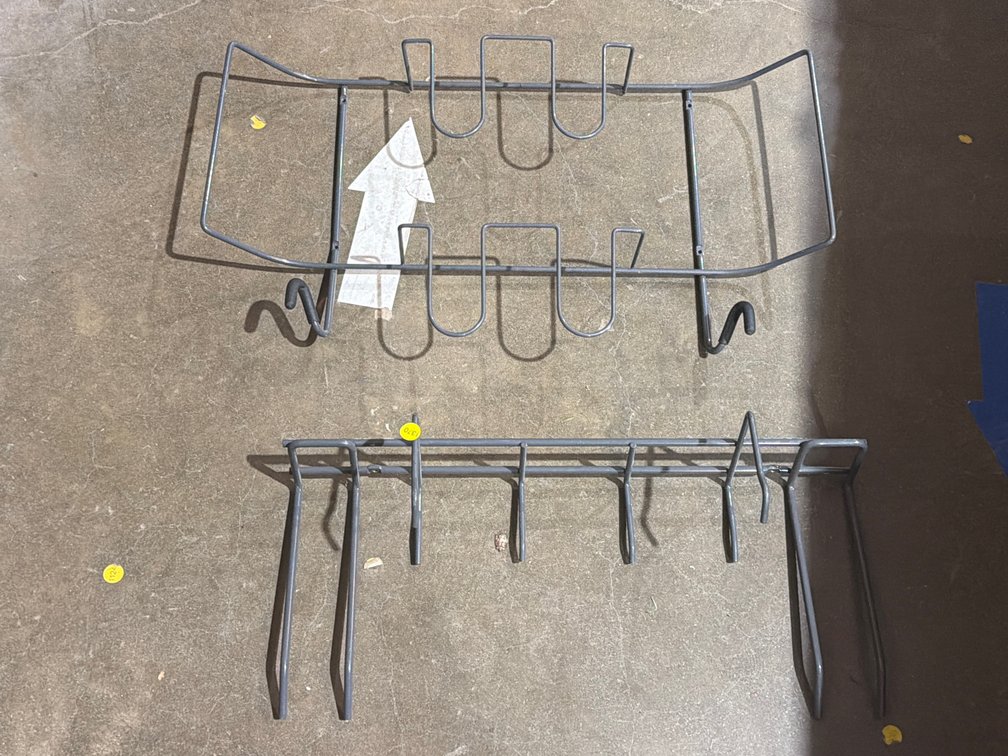 TWO METAL RACKS