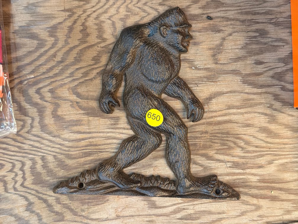 CAST IRON BIGFOOT WALL DECOR