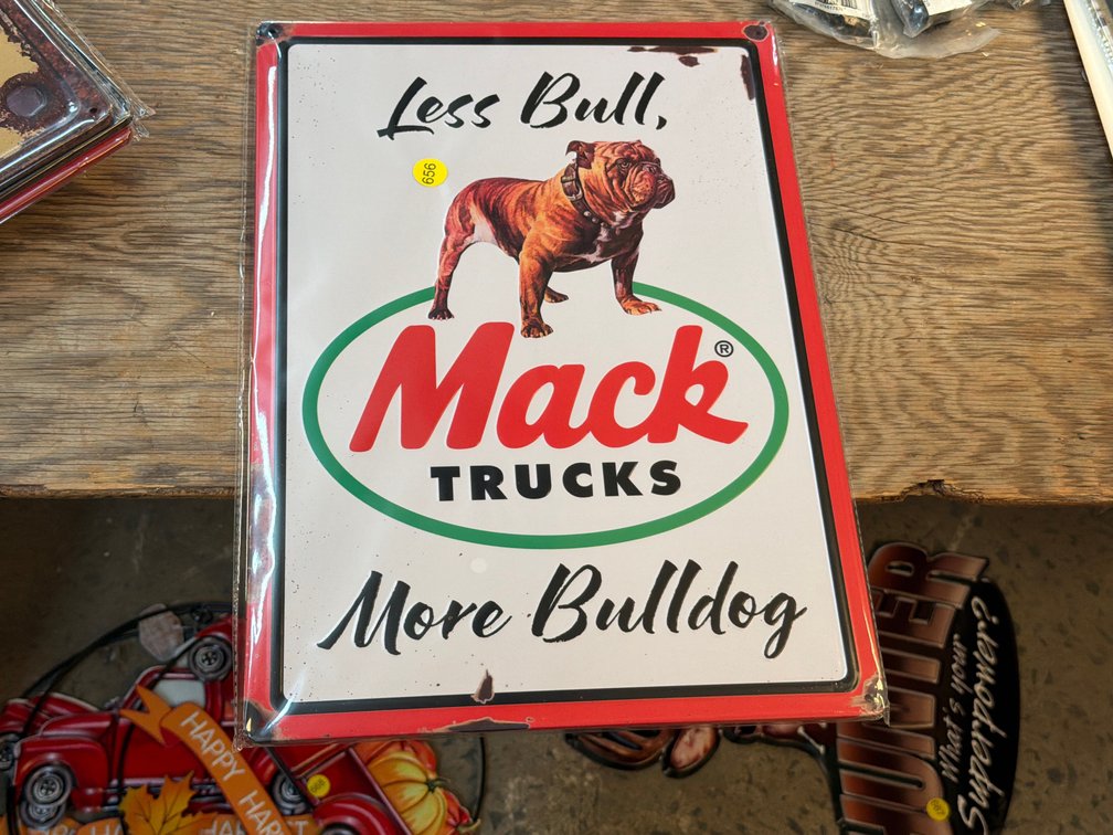 MACK BULLDOG SIGN 17” X12”