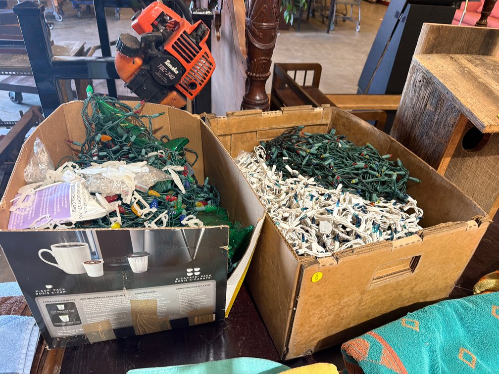 TWO BOXES OF CHRISTMAS LIGHTS