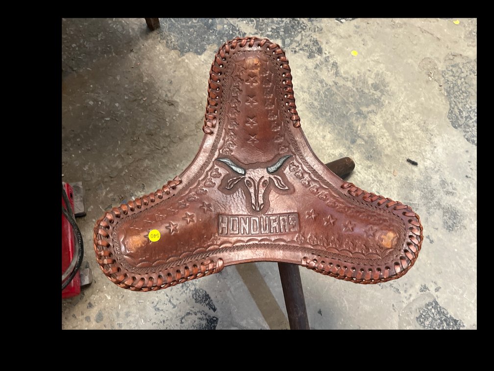 LEATHER STOOL
