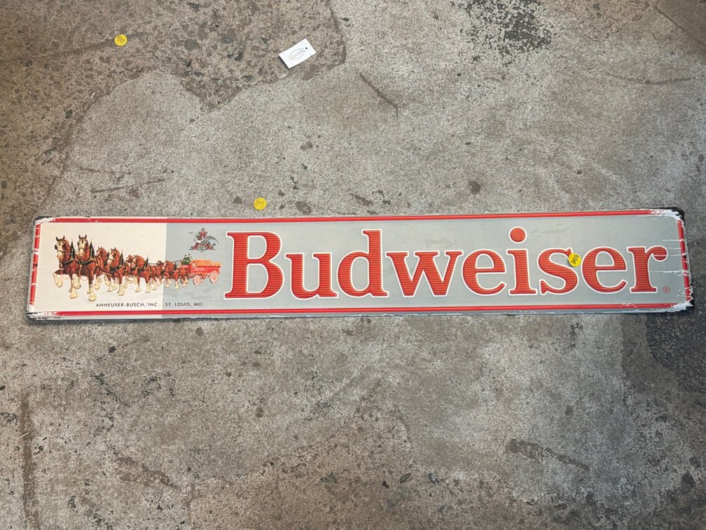 BUDWEISER SIGN 36”X6”