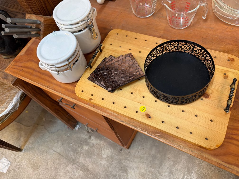 CANISTERS, KNIFE BLOCK, COASTERS, ETC.