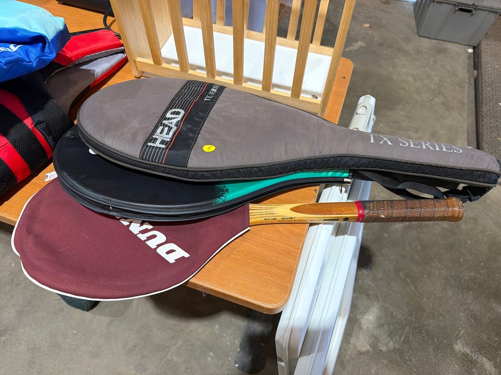 THREE TENNIS RACKETS