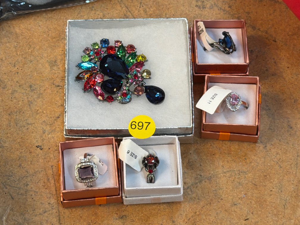 BROOCH AND RINGS