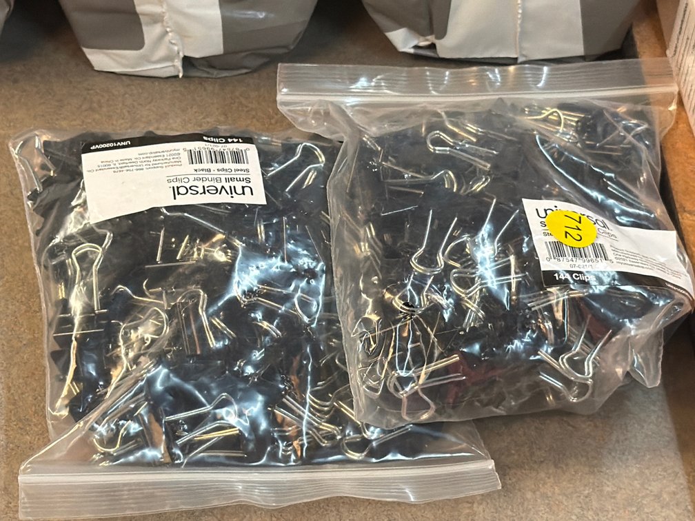 TWO BAGS OF CLIPS