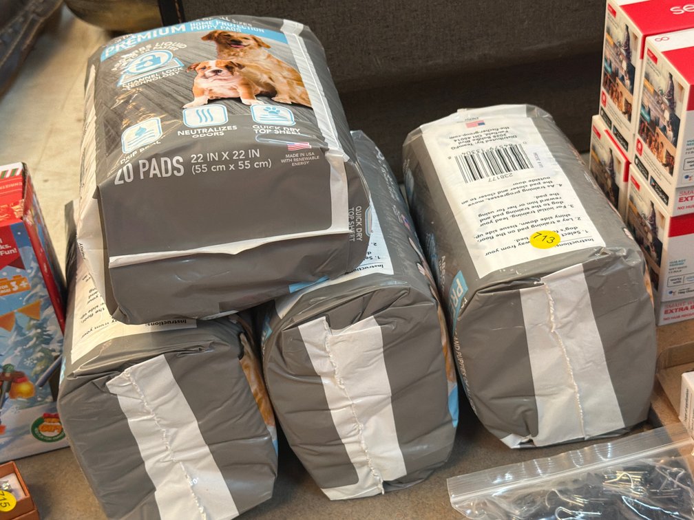 (4) PACKS OF PUPPY PADS