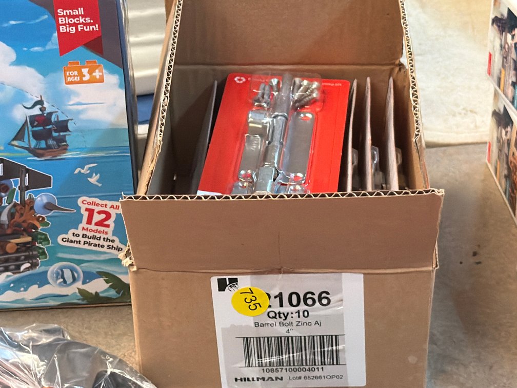 BOX OF ADJUSTABLE BARREL BOLTS