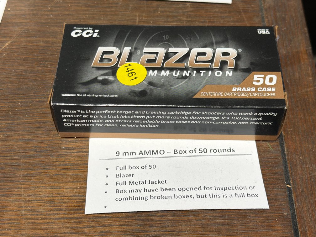 50 ROUNDS OF 9MM AMMO