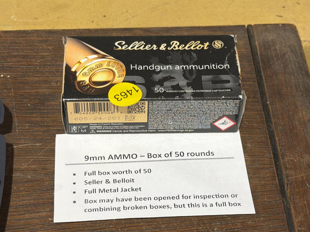 50 ROUNDS OF 9MM AMMO