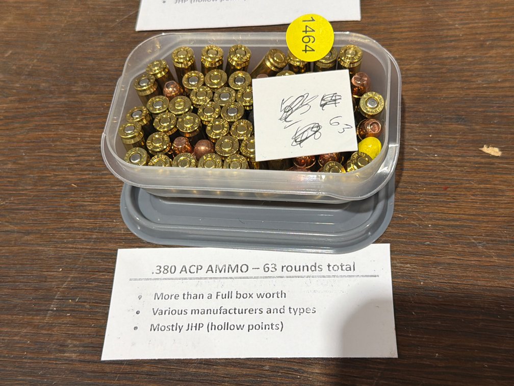 63 ROUNDS OF 380 ACP AMMO
