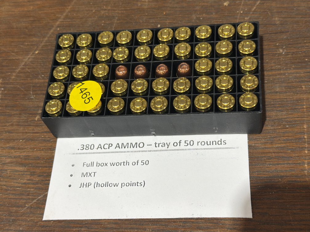 50 ROUNDS OF 380 ACP AMMO