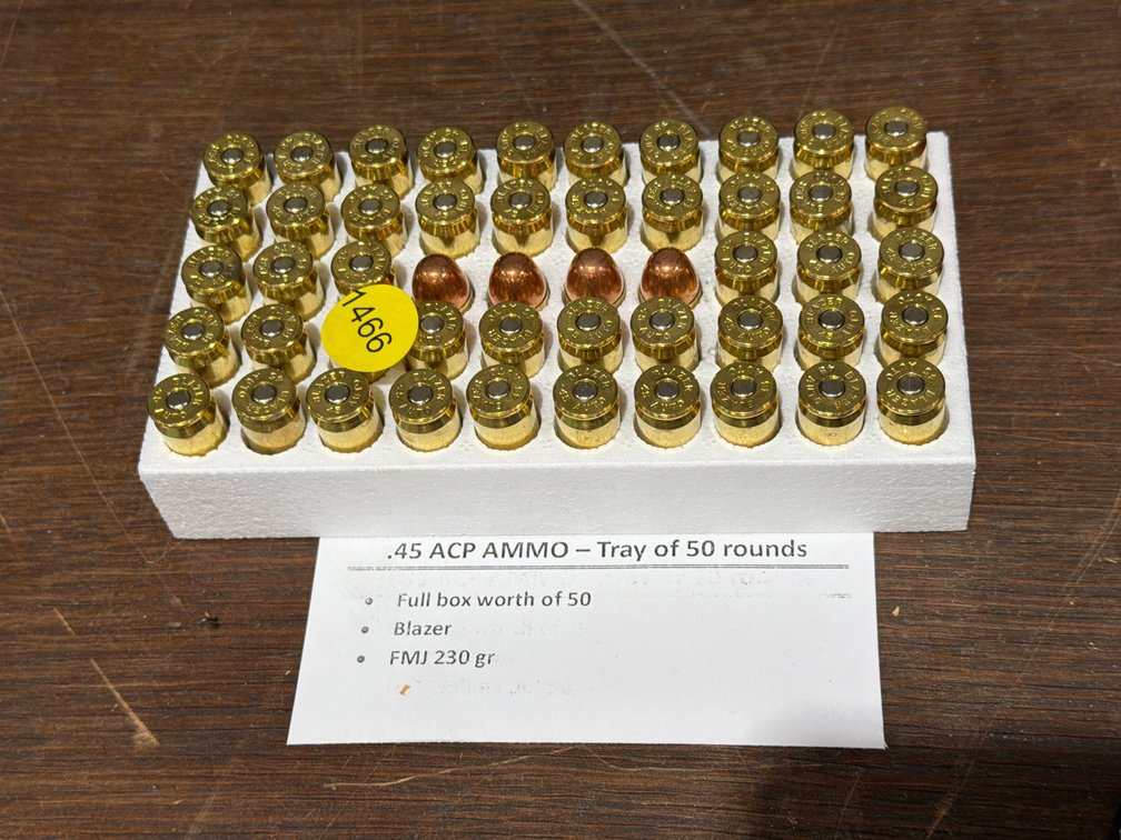 50 ROUNDS OF 45 ACP AMMO