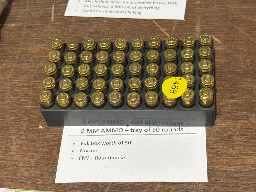 50 ROUNDS OF 9MM AMMO