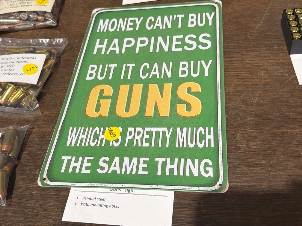 METAL GUN SIGN