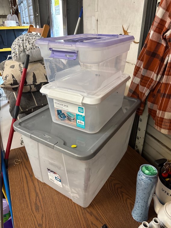 PLASTIC STORAGE TOTES