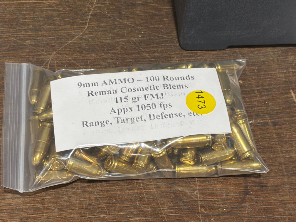 100 ROUNDS OF 9MM AMMO