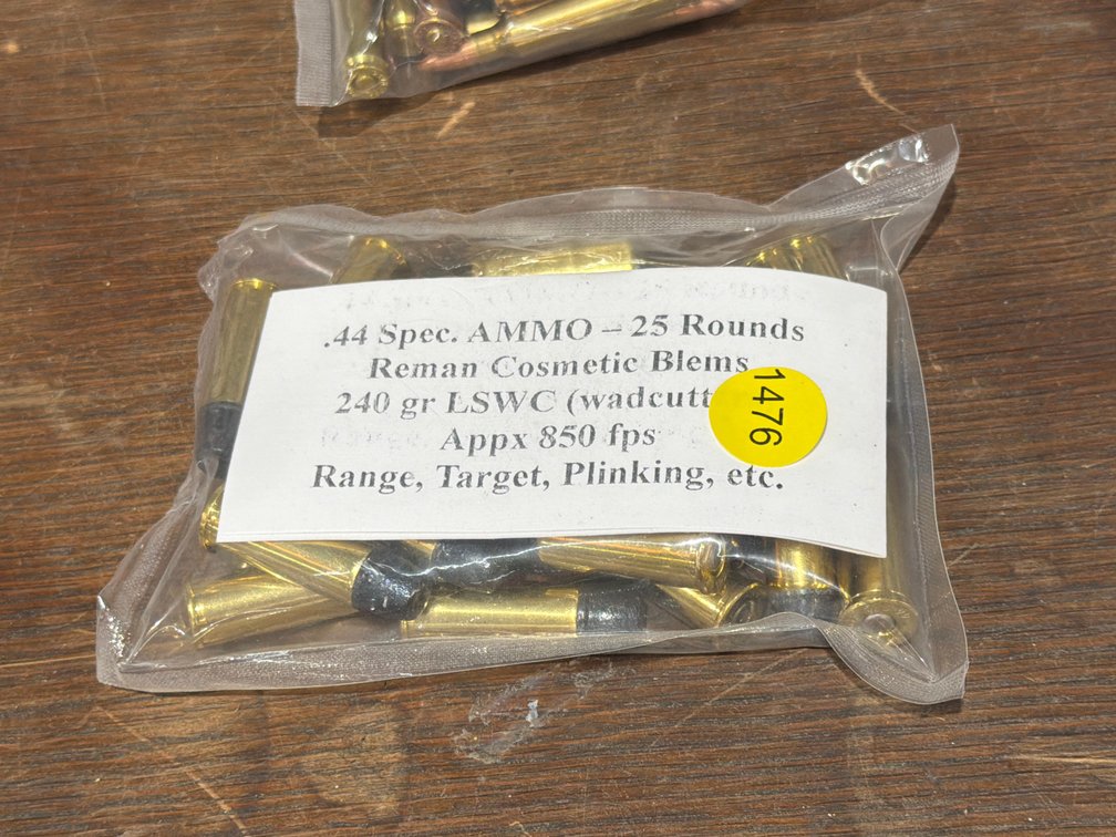 25 ROUNDS OF 44 SPECIAL AMMO